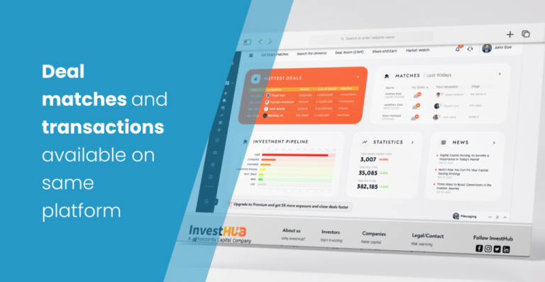 Deal matches and transactions available on same platform